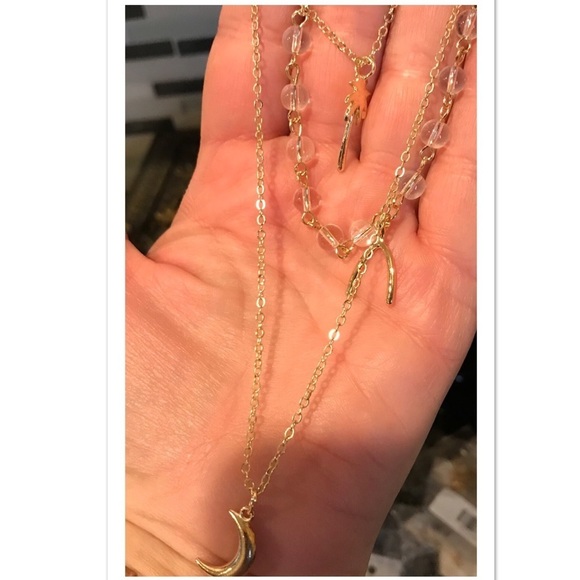 Bohemian 3 layer bead lucky charm choker necklace - Picture 4 of 5